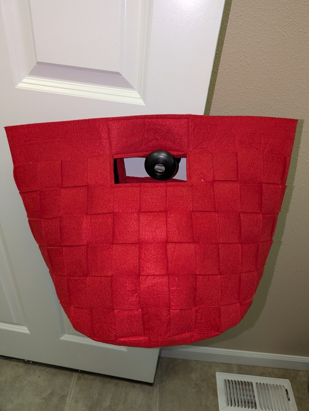 Hallmark red felt tote bag